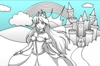 Schloss und Prinzessin Anmalen Schloss und Prinzessin Anmalen