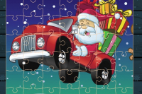 Weihnachtswagen-Puzzle